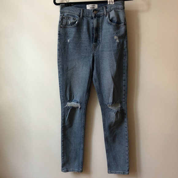 REFORMATION Miami Destroyed High Rise Distressed Skinny Jeans | Size 28 - Picture 4 of 9